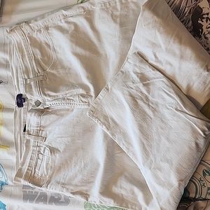NYDJ white crop jeans, size 16W, 21" inseam, EUC, straight leg